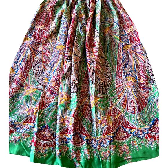 VTG Ralph Lauren Prairie Maxi Skirt Wool Blend Pleated RARE Boho Holiday 80s 10 - Picture 2 of 16